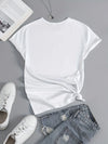 Streetwear inspired graphic tee with bold typography and regular fit