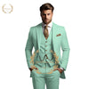 Elegant Men's 3-Piece Wedding Suit Set with notch lapel, slim fit jacket, vest, and trousers for formal events.