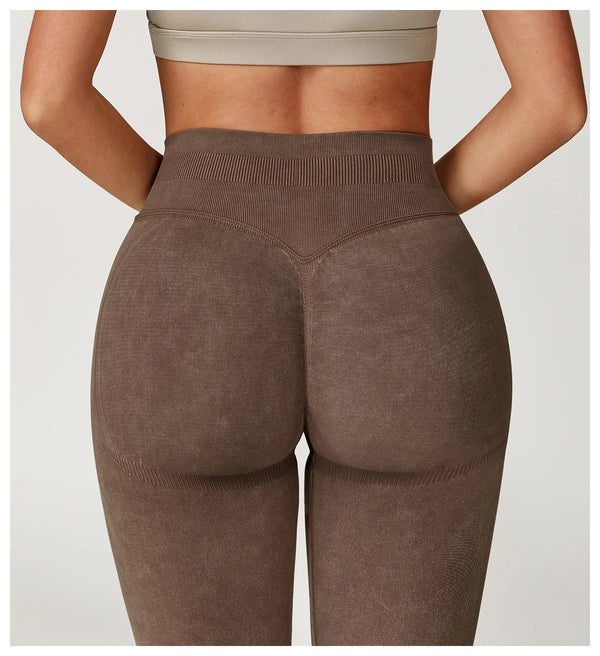 Lavender high waist leggings for women, ideal for yoga and running.
