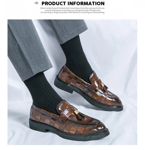Classic men's oxfords designed for weddings and business events.