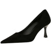 Black high heels designed to enhance any outfit with elegance.