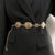 Chic women's decorative metal waist chain belt, stylish retro design, perfect for dresses and jeans, adjustable for a perfect