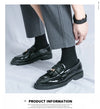 Men's formal shoes with a sleek design for weddings and business.