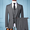 Men's suit set in light gray, suitable for spring weddings and events.