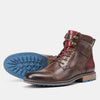 Western-style ankle boots with zip closure and genuine leather upper