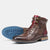 Western-style ankle boots with zip closure and genuine leather upper