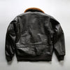 Stylish embroidery detail on the shoulder of the Top Gun leather bomber jacket.