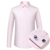 Premium French cuff shirt featuring coordinating cufflinks in breathable twill fabric