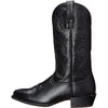 Leather cowboy boots in brown with decorative embroidery and cushioned PU insole