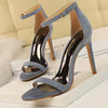 Special occasion stilettos with elegant ankle strap design