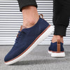 Men's lightweight knitted walking shoes in charcoal gray with lace-up closure