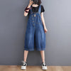 Timeless solid denim jumpsuit with adjustable suspenders and pockets for effortless street style fashion