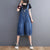Timeless solid denim jumpsuit with adjustable suspenders and pockets for effortless street style fashion