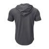 Slim Fit Hooded Men's Gym T-Shirt in quick-dry polyester, perfect for workouts and casual outings, stylish and breathable.