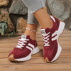 Stylish breathable sneakers with unique patchwork design for women