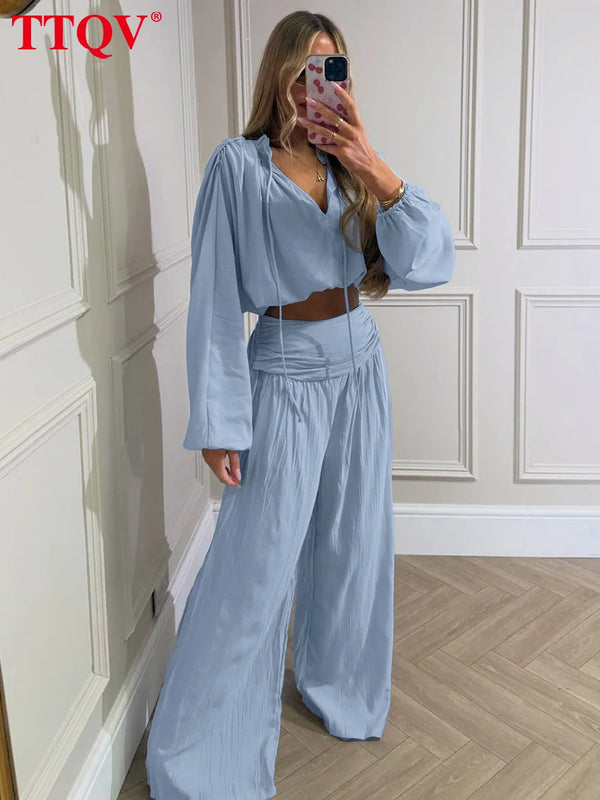 Polished two-piece set with breathable rayon nylon blend for effortless style