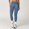 Lavender and gray patterned seamless leggings for stylish workouts.