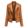 Women's Slim Fit PU Leather Motorcycle Jacket