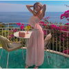 Wrinkle-resistant polyester two-piece set for formal dinners