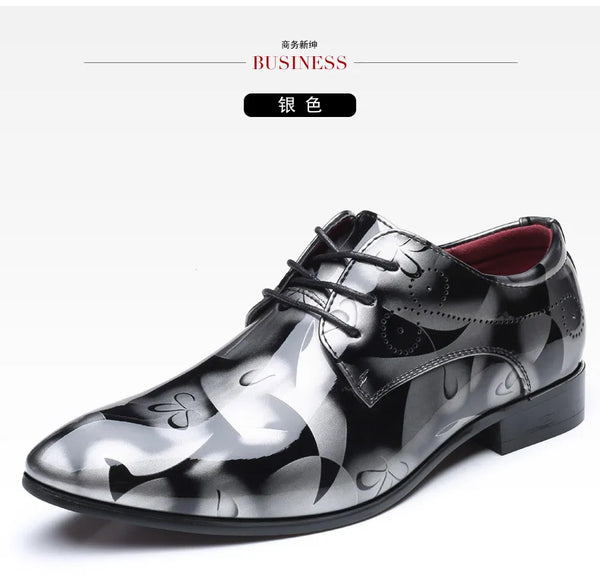 Elegant floral men's Oxford shoes with a classic yet unique design.