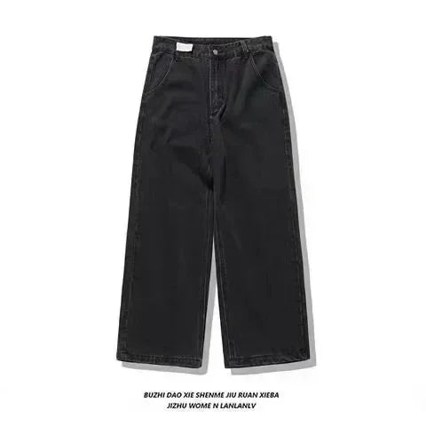 Unique wide-leg jeans with artistic flair for urban fashion lovers.