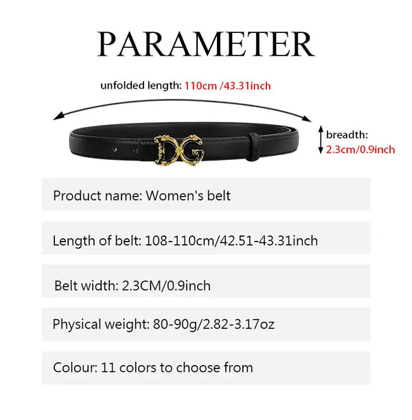 Chic Women's PU Belt for Jeans, stylish accessory for casual and semi-formal wear, crafted from durable high-quality PU.