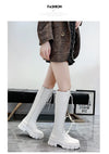 Stylish ankle high women's boots with lace-up closure, thick heel, and non-slip rubber sole for comfort and durability.