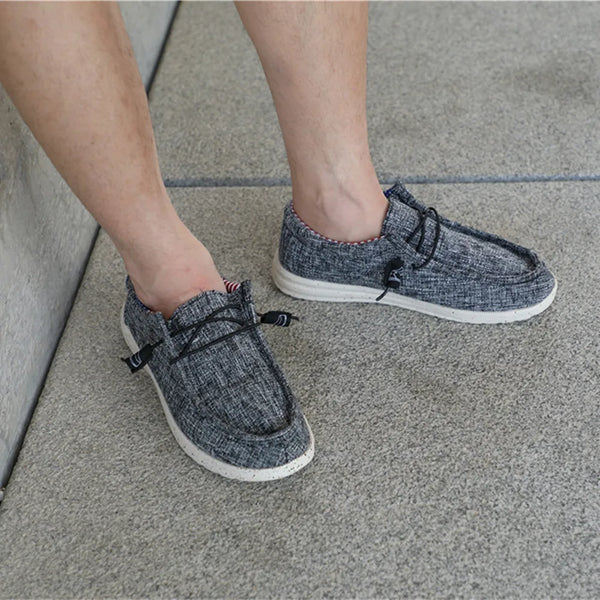 Breathable casual footwear for men with easy slip-on convenience