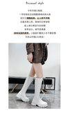 Chic ankle high women's boots with lace-up closure, thick heel, and non-slip rubber sole for stylish fall and winter wear.