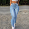 Chic High Waist Ripped Skinny Jeans for Women