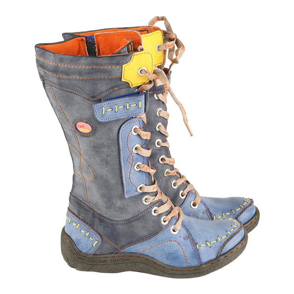Handcrafted leather winter boots designed for warmth and durability