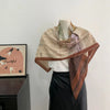 Lightweight polyester square scarf for women, perfect for adding elegance to any outfit.