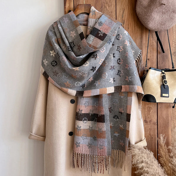 Cozy accessory draped over a chair, showcasing its soft texture and warmth.