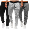 Loose straight-leg joggers with spliced sportswear design in polyester fabric for men
