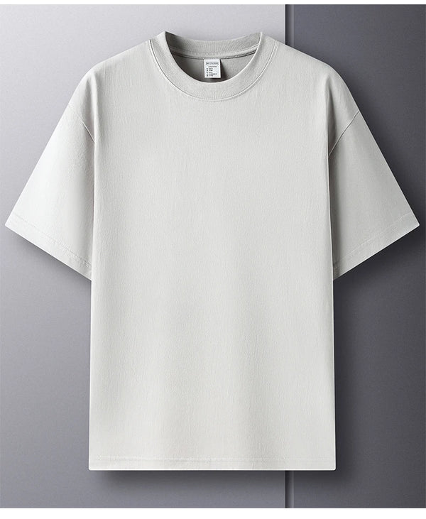 Durable 100% cotton solid t-shirt for men