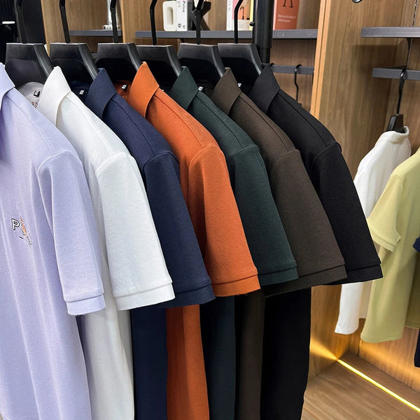 Breathable cotton polo with iconic embroidered pony logo and structured collar design