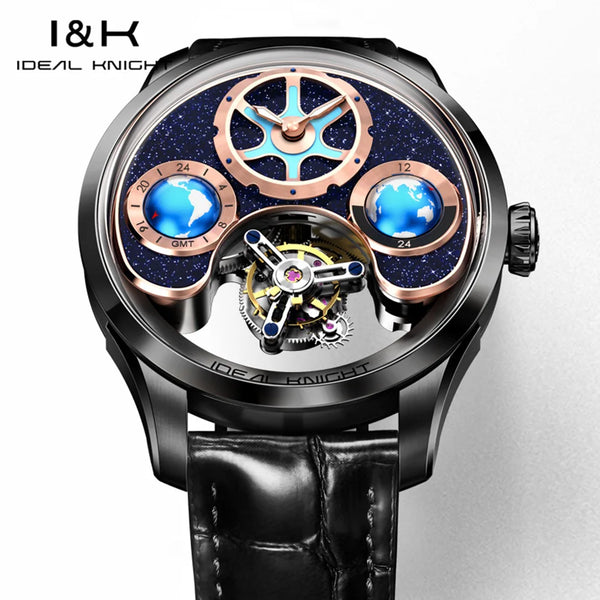 Global Voyager watch highlighting its durable stainless steel construction.