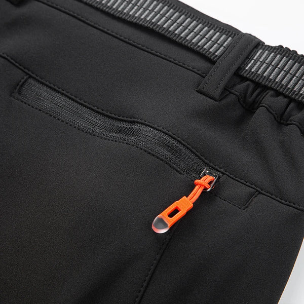 Scratch-resistant waterproof pants with cozy fleece lining for hikers