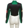 Chic PU leather Y2K motorcycle jacket for women, featuring trendy letter print and lightweight design for casual outings.