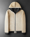 FrostGuard Luxe Hoodie in charcoal gray, designed for both casual outings and winter sports activities.