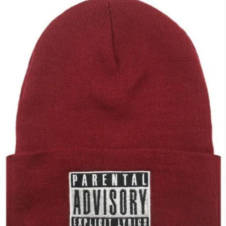 Urban Pulse Knit Cap in burgundy, perfect for skateboarding and outdoor concerts.