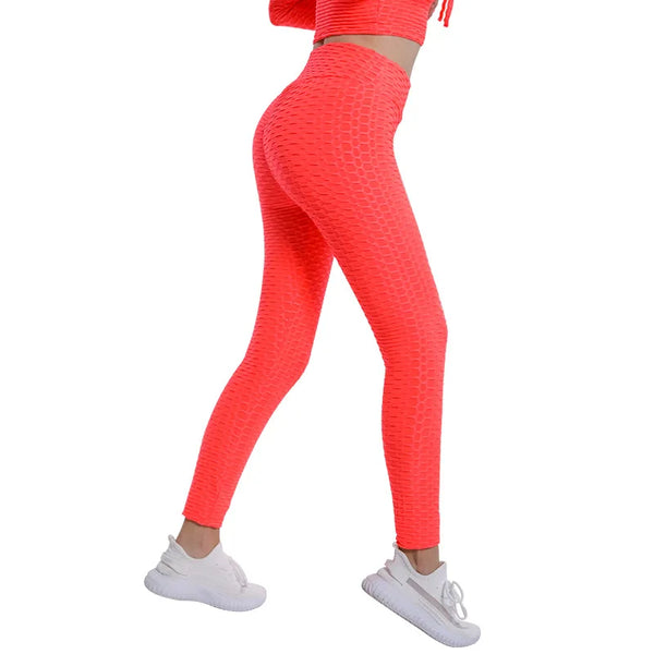 High waist push-up yoga leggings in pastel blue, designed for freedom of movement and style.