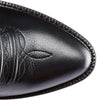 Embroidered leather Western boots with low heel and all-day comfort construction
