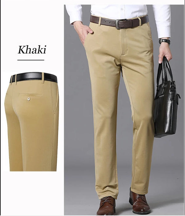 Breathable polyester summer trousers with functional pockets and relaxed fit