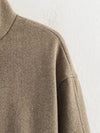 Women's polyester jacket featuring elegant collar and customizable waist belt