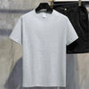 Classic Cotton Tee for men and women in solid color, breathable fabric, O-neck, short sleeve, perfect for casual wear.