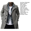 Chic plaid men's trench coat with single-breasted closure, perfect for cold weather and stylish daily wear. Available in size