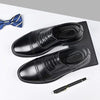 Sleek black dress shoes with waterproof finish for boardroom and office wear