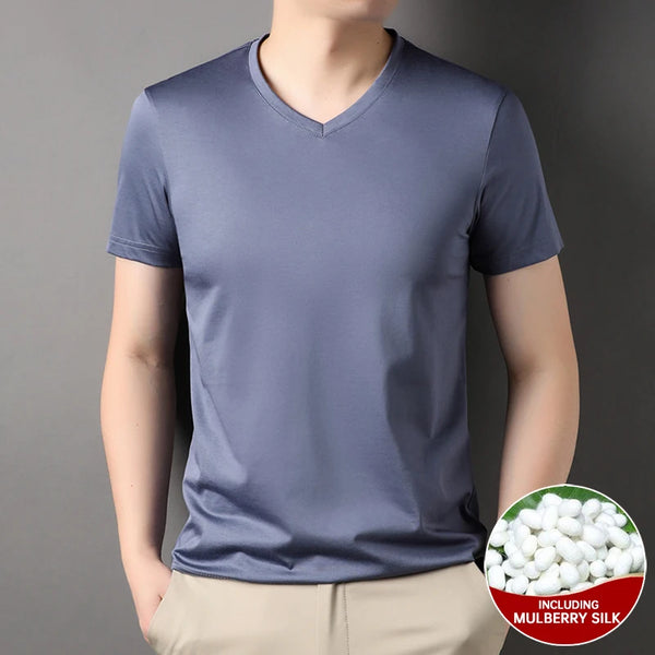 Men's sophisticated v-neck top for warm months