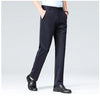 Elastic waistband suit pants maintaining polished professional appearance